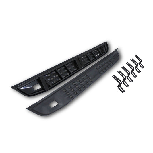 SUITABLE TO FIT RANGER 2012-2025 RAPTOR NEXT GEN STYLE RUNNING BOARDS BLACK