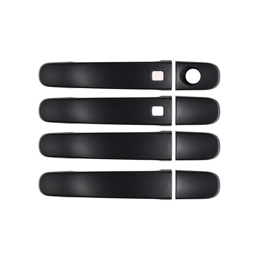 SUITABLE TO FIT RANGER 2012+ 8 PIECE SENSOR TYPE BLACK DOOR HANDLE COVERS