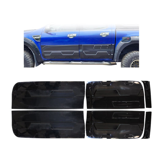 SUITABLE TO FIT RANGER 2012+ DOOR CLADDING 6 PIECE BLACK