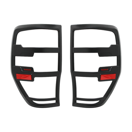 SUITABLE TO FIT RANGER 2012+ REFLECTOR TAILIGHT TRIMS BLACK & RED