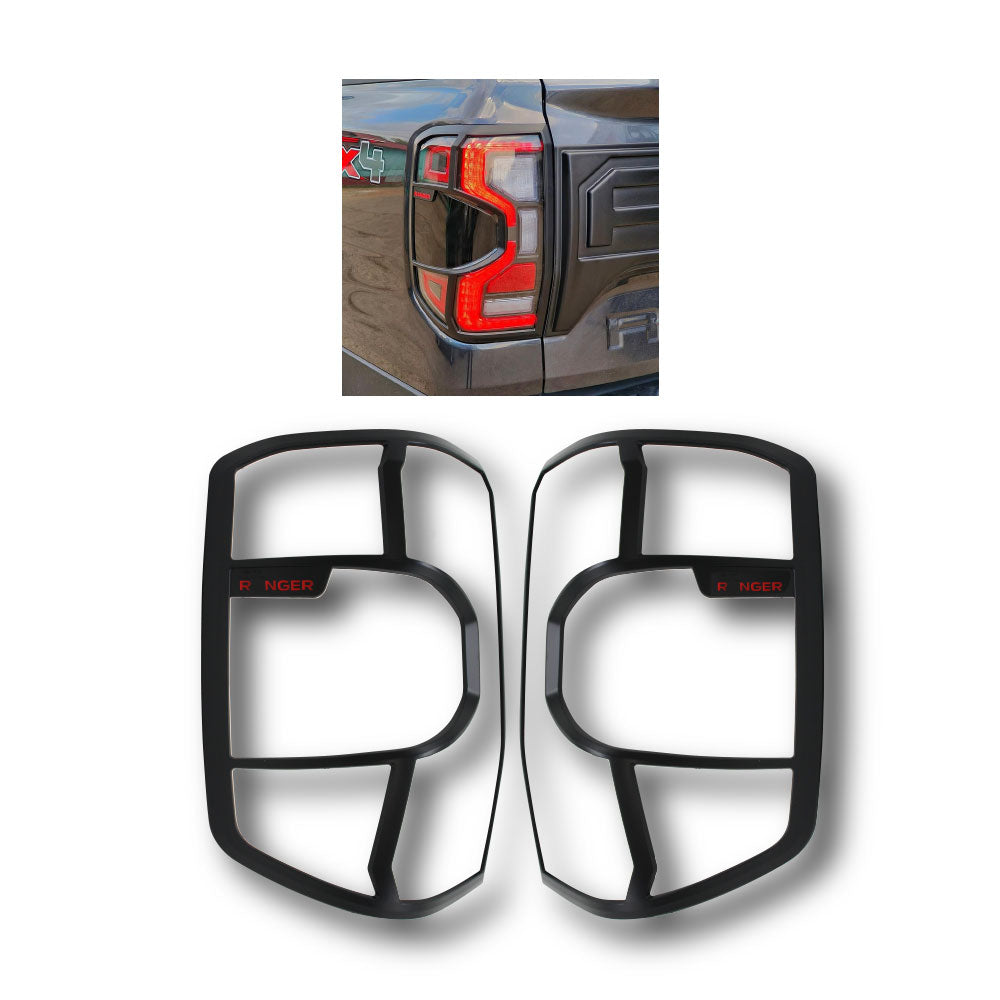 SUITABLE TO FIT RANGER 2023+ NEXT GEN HI SPEC TAILIGHT TRIMS BLACK