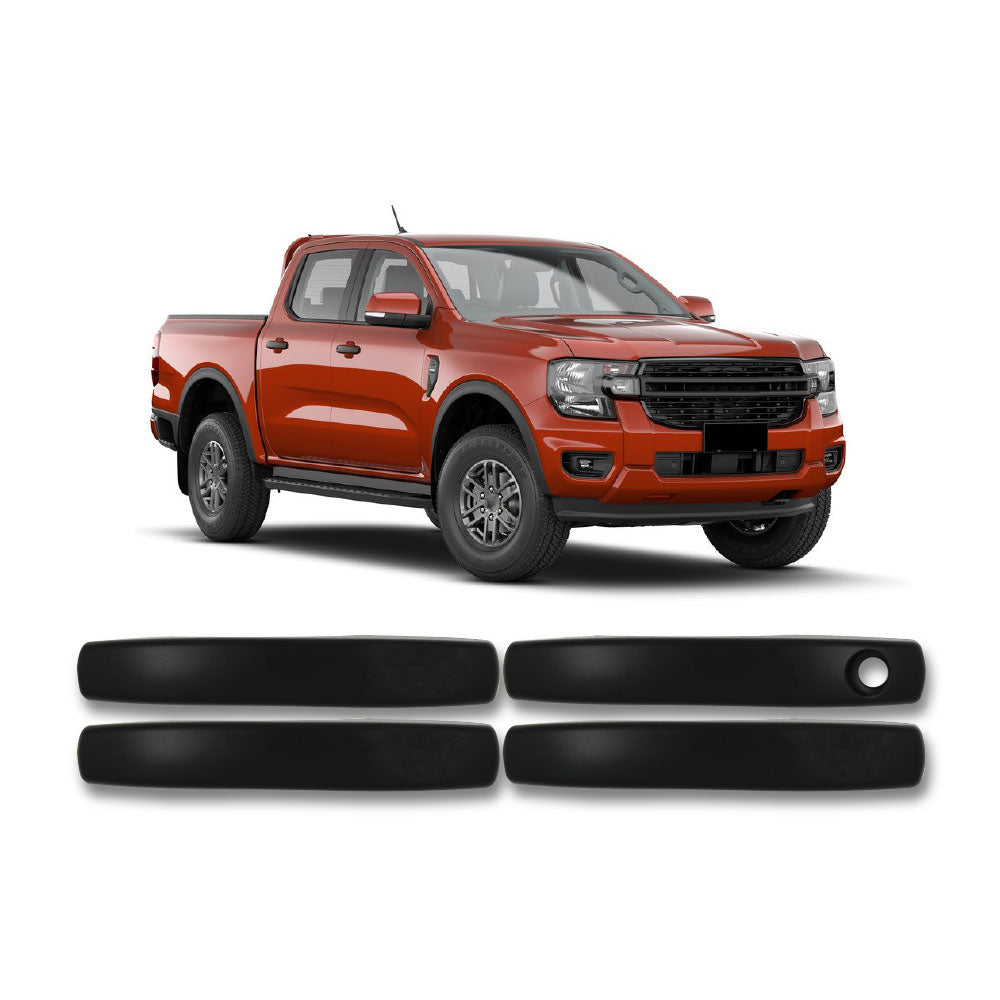 SUITABLE TO FIT RANGER / EVEREST 2023+ LOW SPEC DOOR HANDLE COVERS BLACK