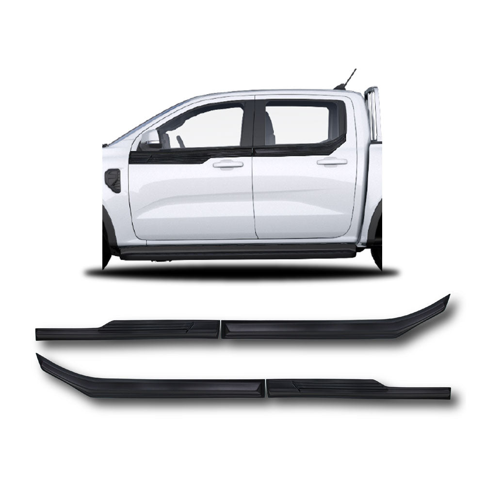 SUITABLE TO FIT RANGER 2023+ NEXT GEN UPPER DOOR CLADDING 4 PIECE BLACK