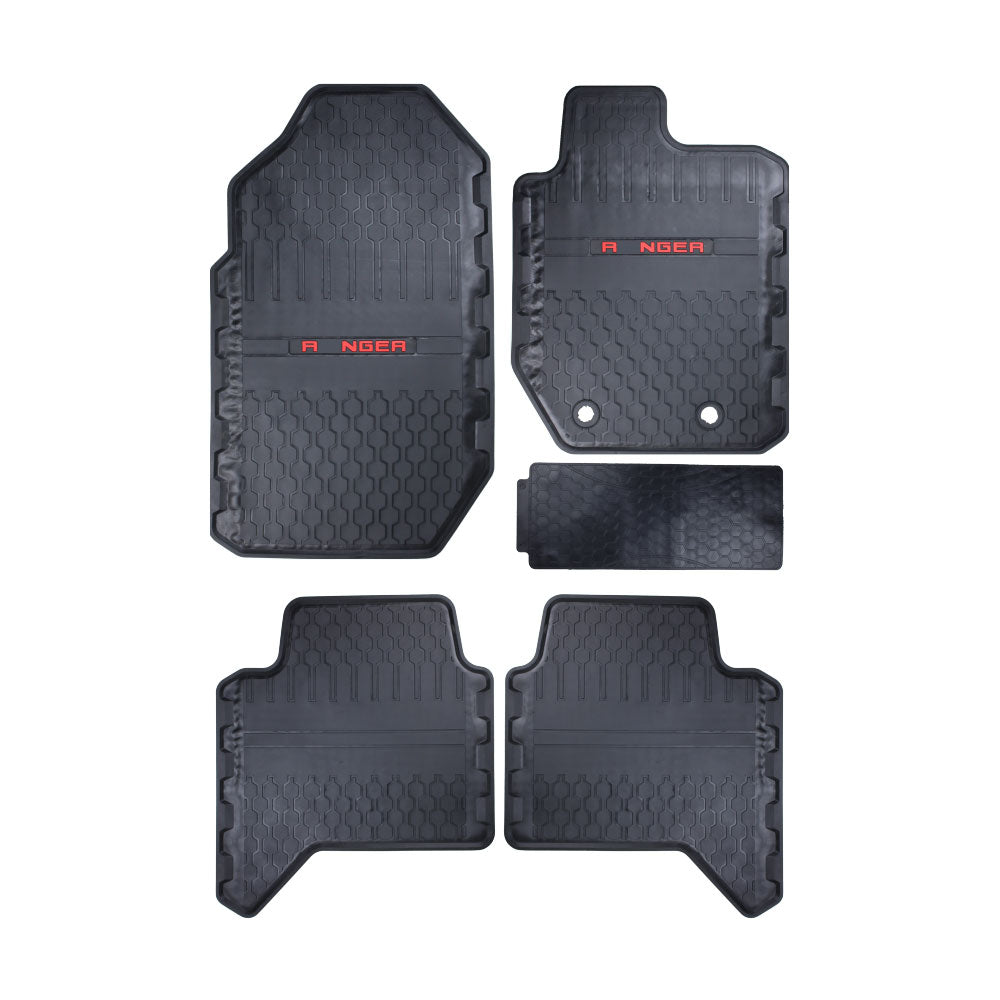 SUITABLE TO FIT RANGER T6 / T7 / T8 / T9 LATEX FITTED MATS 5 PIECE SET