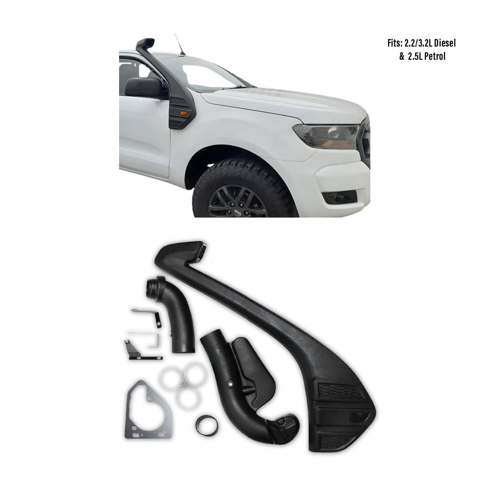 SUITABLE TO FIT RANGER 2016-2022 COMPLETE PLASTIC SNORKEL KIT BLACK