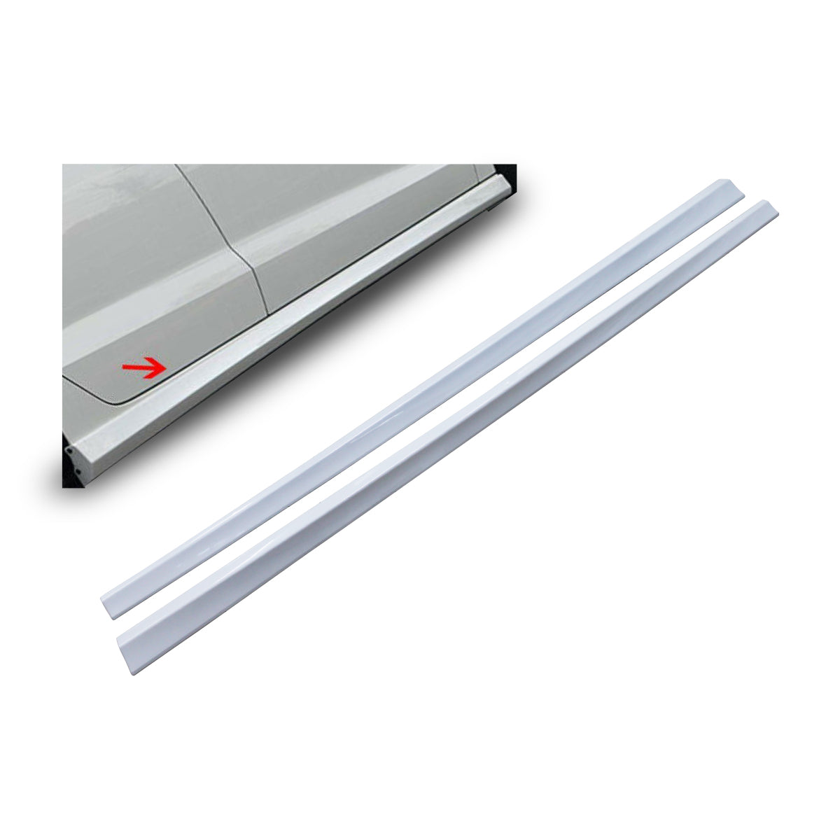 AUDI A3 2015+ SIDE SKIRTS WHITE 4 DOOR