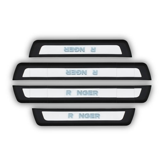 SUITABLE TO FIT RANGER 2012-2020 LED STEP SILLS 4 PIECE CHROME