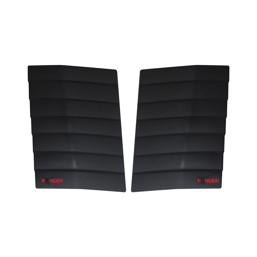 SUITABLE TO FIT RANGER 2012-2020 RIBBED BONNET VENTS 2 PIECE BLACK