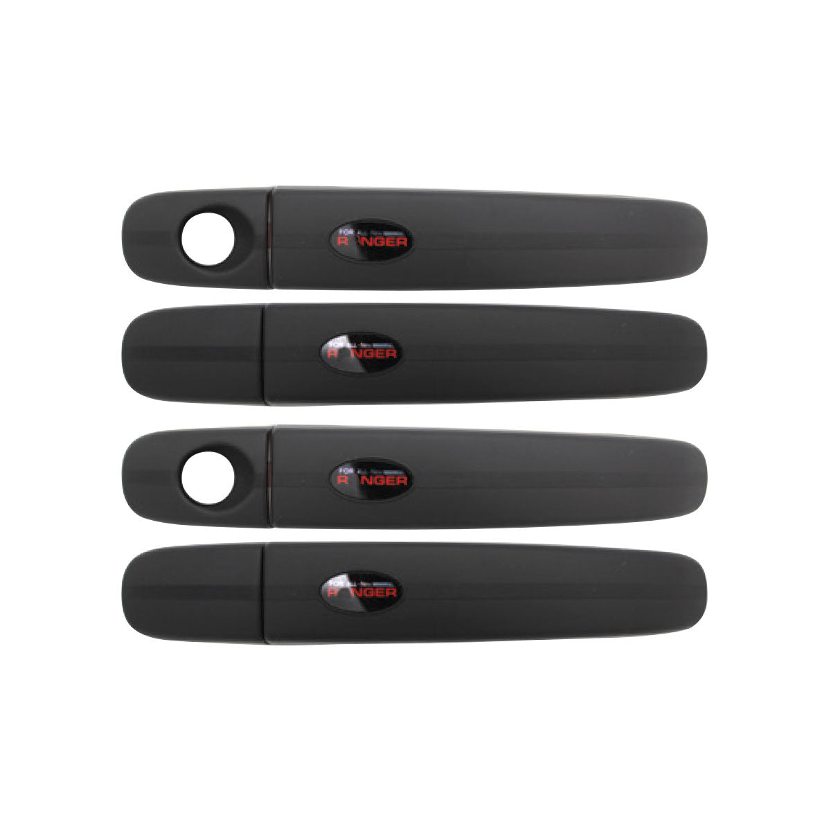 SUITABLE TO FIT RANGER BLACK WITH RED DOOR HANDLE COVERS