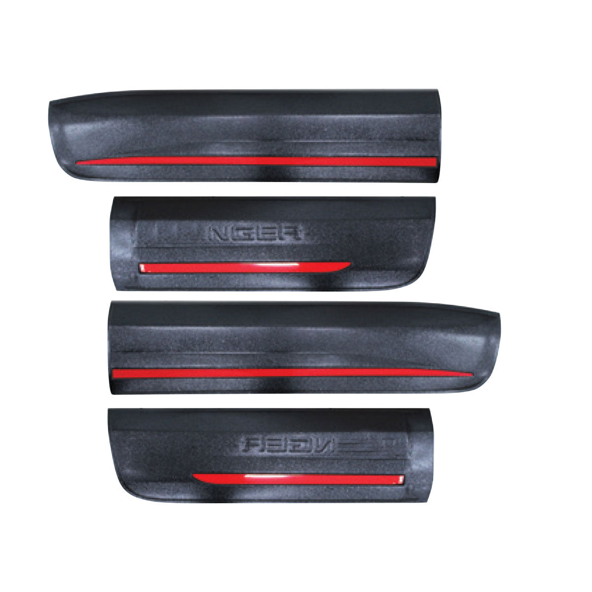 SUITABLE TO FIT RANGER DOOR CLADDING RED AND BLACK
