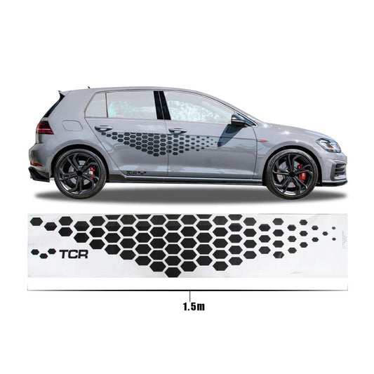 UNIVERSAL TCR HONEYCOMBE SIDE DECAL STICKERS - BLACK