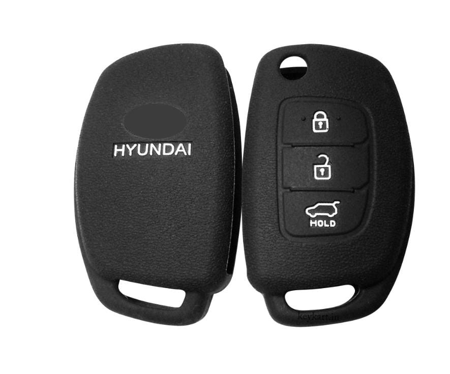 HYUNDAI 3 BUTTON SILICONE KEY FOB CASE BLACK