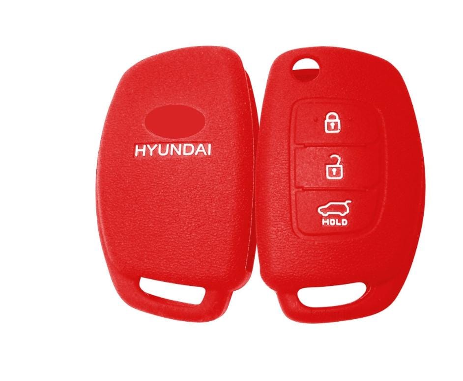 HYUNDAI 3 BUTTON SILICONE KEY FOB CASE RED