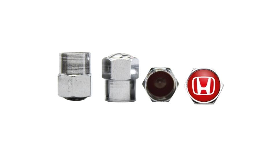 HONDA BLISTER PACK RED VALVE CAPS 4 PIECE